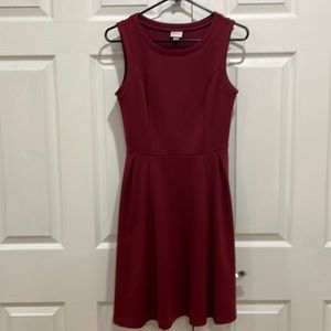 Maroon peplum dress by Merona